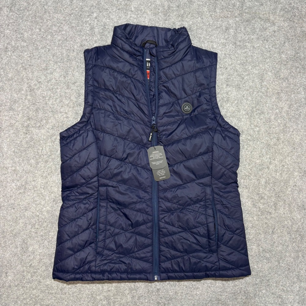 iHood All-Area Heating System 3.0 Navy Blue Puffer Vest Mens Medium H-1001